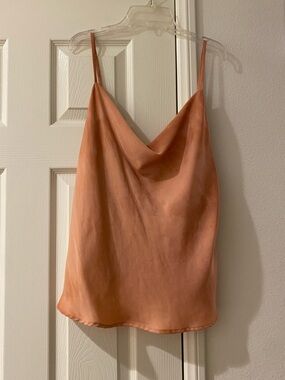 Silky Cowl Neck Camisole - Peach